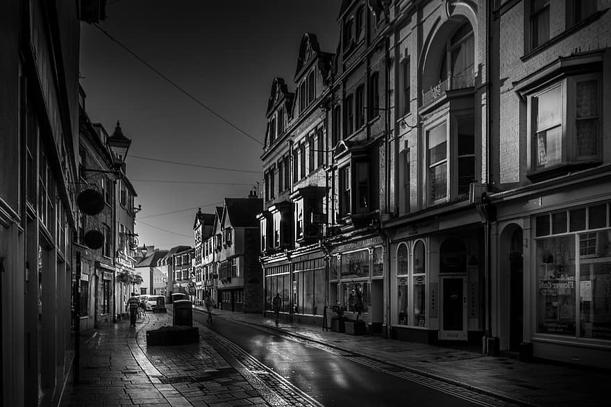 Architecture, Street, Buildings, Road, Town, Barbican, Shops