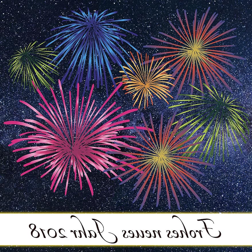 Sylwester, 2018, nowy Rok, przełom roku, świętować, fajerwerki, nowy rok 2017, powitanie nowego roku