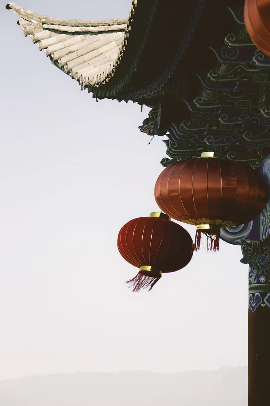Lanternes Chinoises, bâtiment, des lanternes, architecture, lanterne, des cultures, religion, décoration, fête traditionnelle, fête, culture chinoise