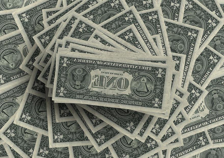 долар, валута, пари, американски долар, Франклин, Изглежда, банкнота, финанси, знак за долар, много, финансови средства