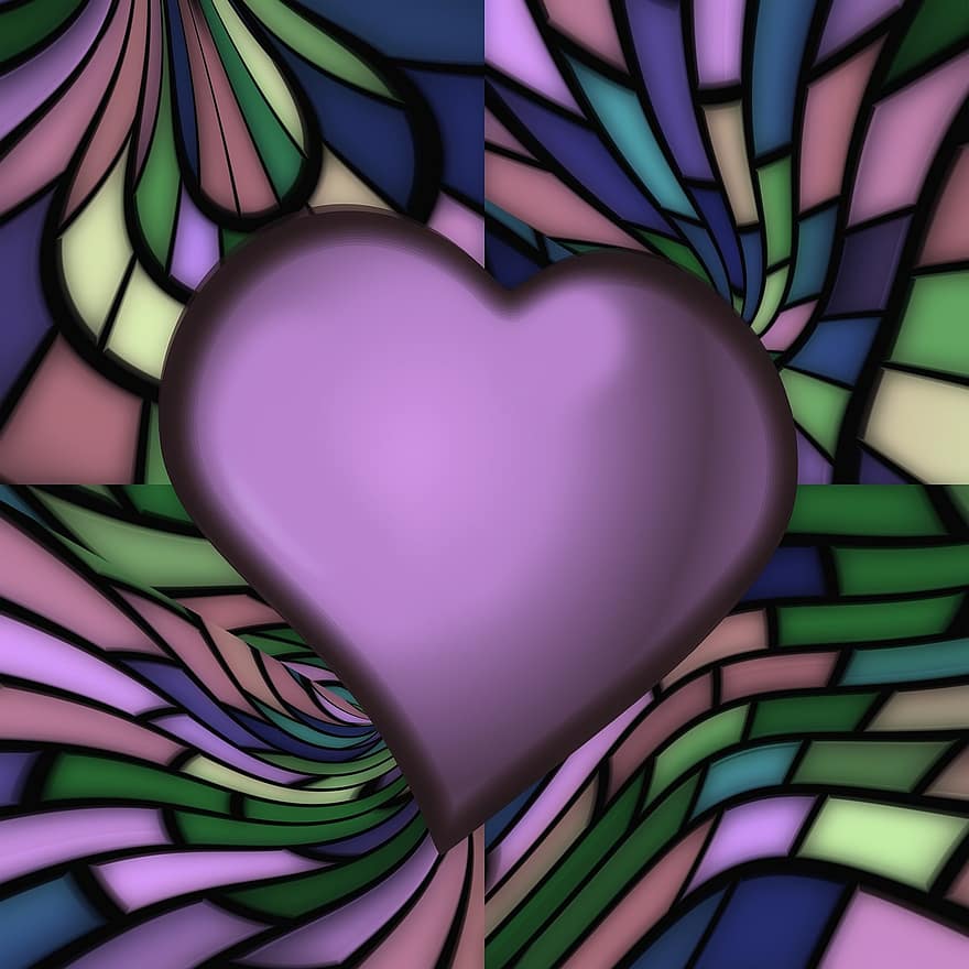 Heart, Love, Valentine's Day, Greeting Card, Lines, Abstract, Luck, Symbol, Feelings