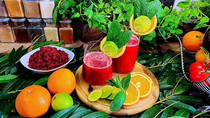 Tranbärsmynta lemonad, tranbärsjuice, fruktjuice, Hälsosam juice, juice, frisk dryck