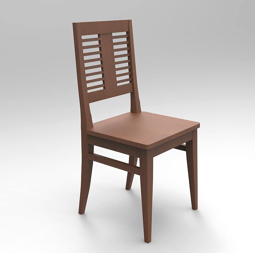 kėdė, valgomojo kėdė, 3D vaizdas, Pateikti vaizdą, kėdės, lentelė, pietauti, namas, namai, baldai, rašymas