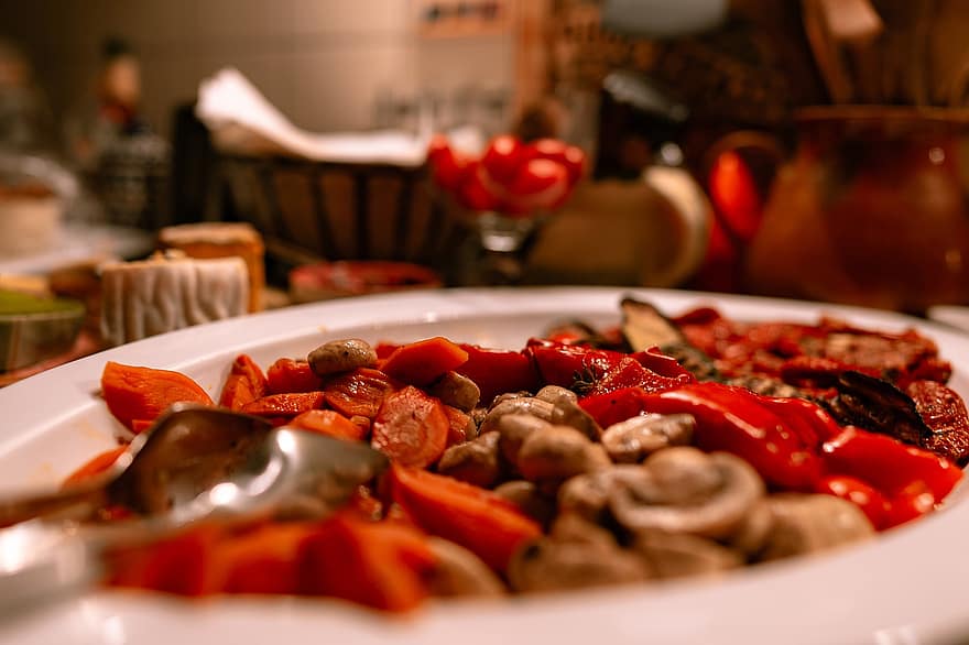 Antipasti, italienische Küche, Anlasser, gesund, Gemüse, Lebensmittel, köstlich, frisch, Essen, feiern, Vegetarier