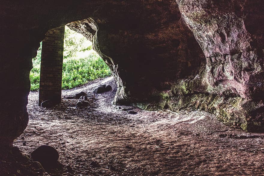 пещера, тунел, скали, Пещери Уемис, свиря на такава флейта, Шотландия, шотландски, пейзаж, рок, гора, планина
