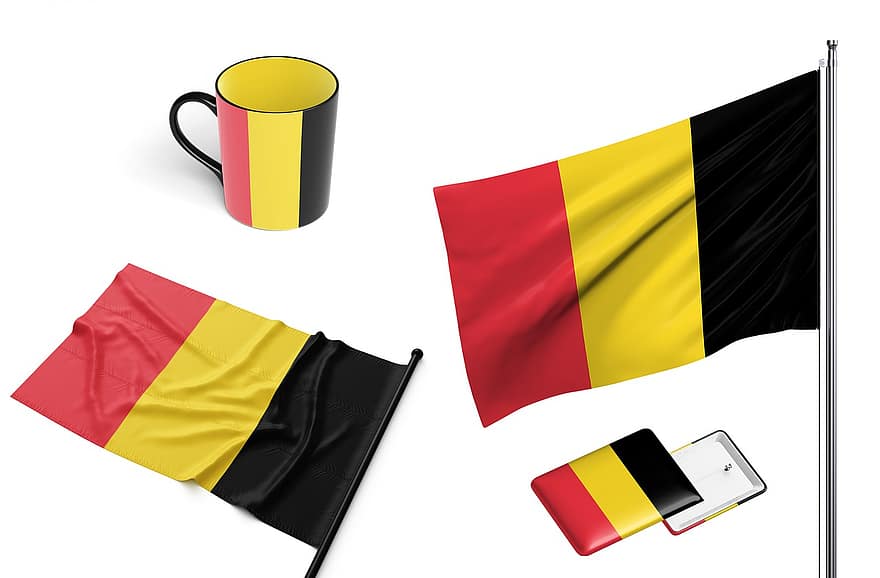 Belgien, National, Flagge, Tasse, Unabhängigkeit, dom, Patriot, Nation