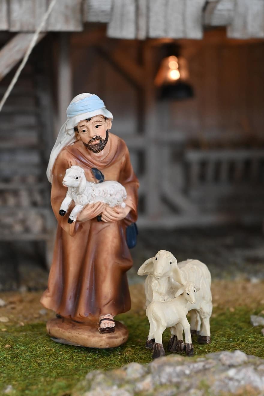 Shepherd, Sheep, Christmas