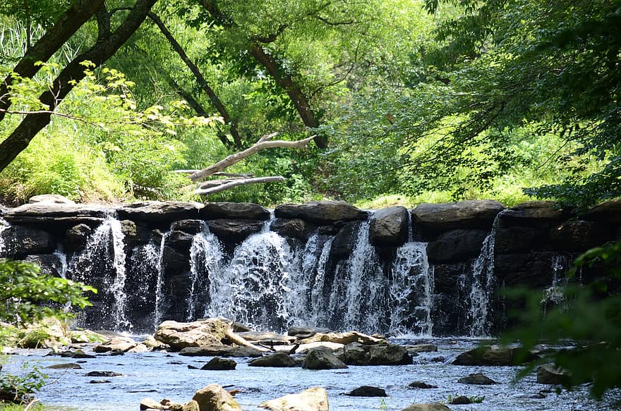 Pennsylvania, Ridley Creek, falls, Ridley, kreek, rivier-, water