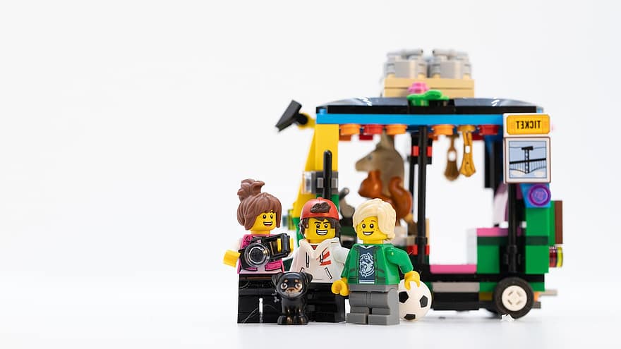 Bangkok, Lego, tuktuk, minifigures, speelgoed-, mannen, industrie, vervoer, machinerie, kind, bouwindustrie