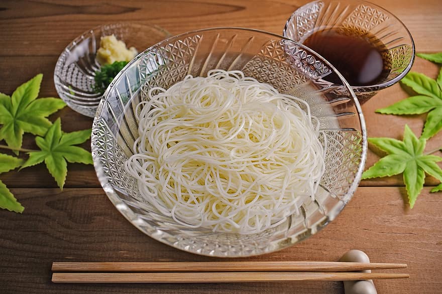 Somen, Noodles, Japanese Cuisine, Cold Noodles, Thin Noodles, Dish, Cuisine, Food, Meal, Asian Food, Tasty
