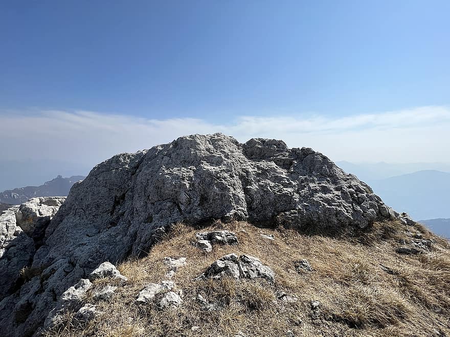 Cima Di Fojorina, alpi, kalns, Itālija, raksturs, Lugāno Prealps, akmens, kalnu virsotne, ainavu, zils, vasarā
