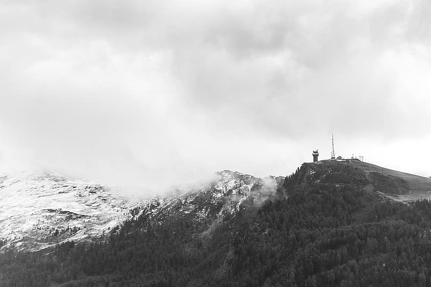 naturalesa, muntanya, viatjar, exploració, a l'aire lliure, neu, Alps, Salzburg, paisatge, hivern, Serra
