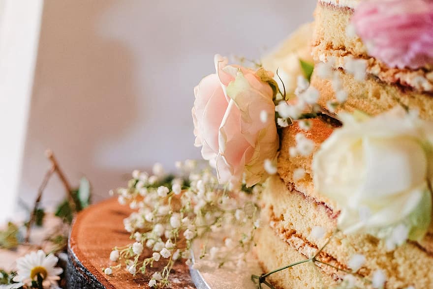 bolo, Casamento, celebração, evento, ocasião, sobremesa, doce