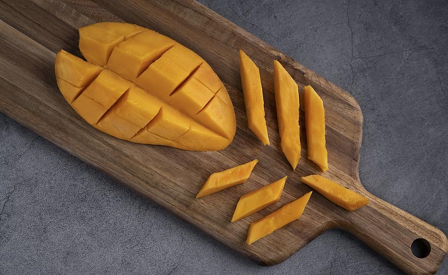 mango, frukt, mat, färsk, ljuv, orange, gul, hälsosam, välsmakande, äta