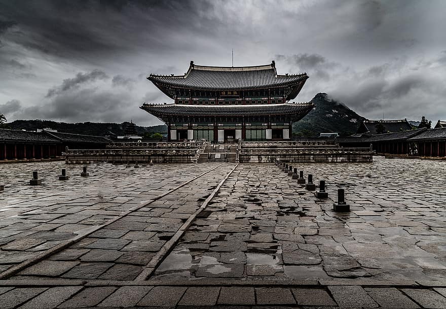 tempel, palads, Korea, arkitektur