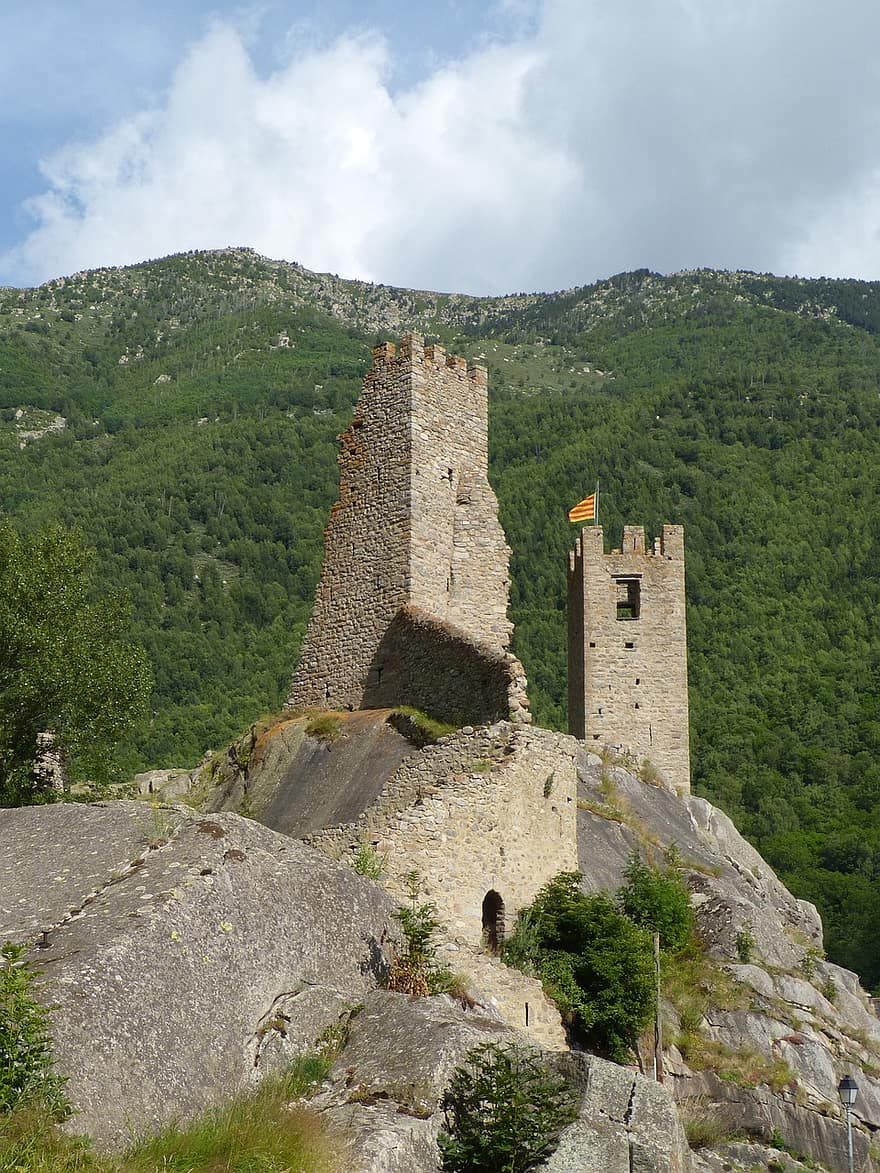 pilis, bokštas, tvirtovė, viduramžių, donjon, Querol