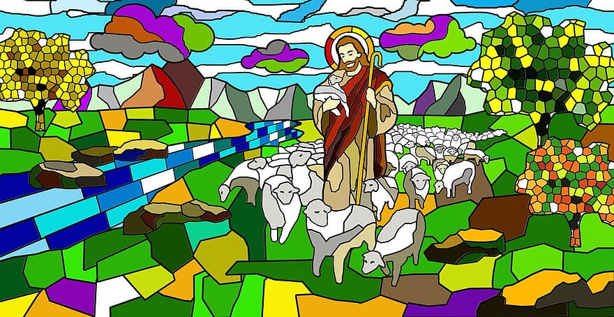 Christian, Torch, User, Stained Glass, Beauty, Splendor, Jesus, The Flock, Prices, Christian Illustration, Good Wood