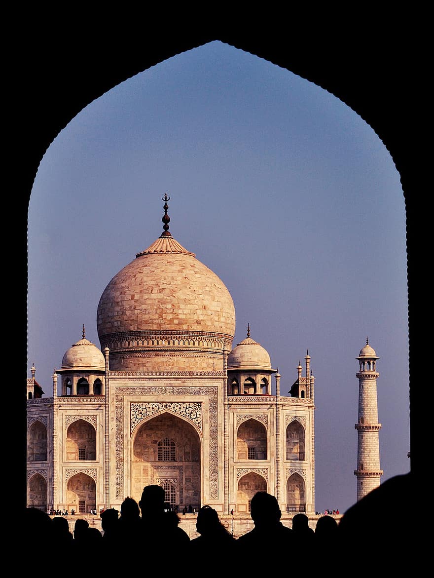 Taj Mahal, épület, emlékmű, szerkezet, örökség, építészet, idegenforgalom, utazás, üveggolyó, híres, India