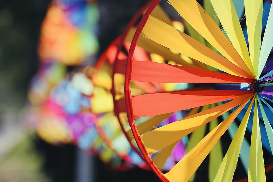 moinhos de vento, colorida, artesanato