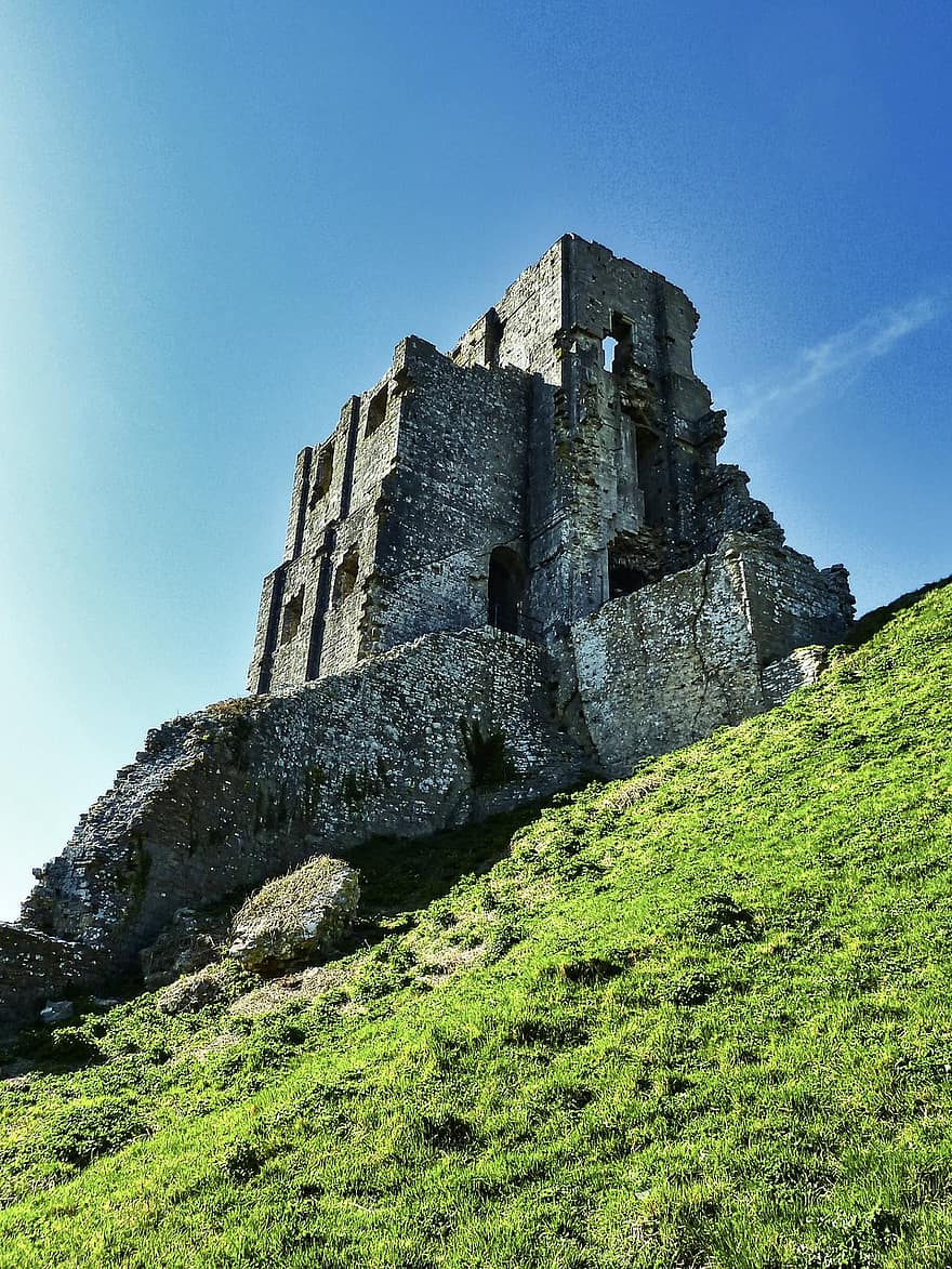 замък, руини, крепост, исторически, архитектура, хълм, разнебитен, стар, стара руина, история, средновековен