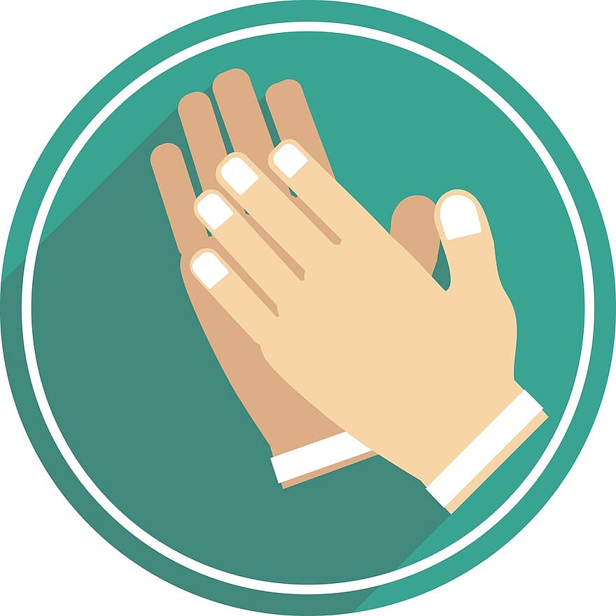 Applause, Hand, Icon, Symbol, Sign, Like, Flat Icon, Flat Design, Finger, Agree, People