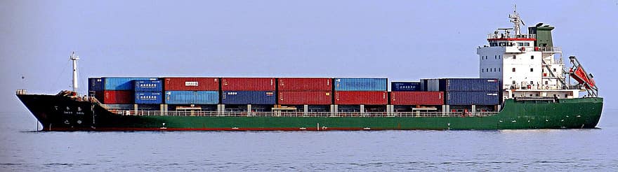 konténerhajó, hajó, szállítás, tengeri, import, export, Termékek, logisztika, ipar, tenger, rakomány konténer