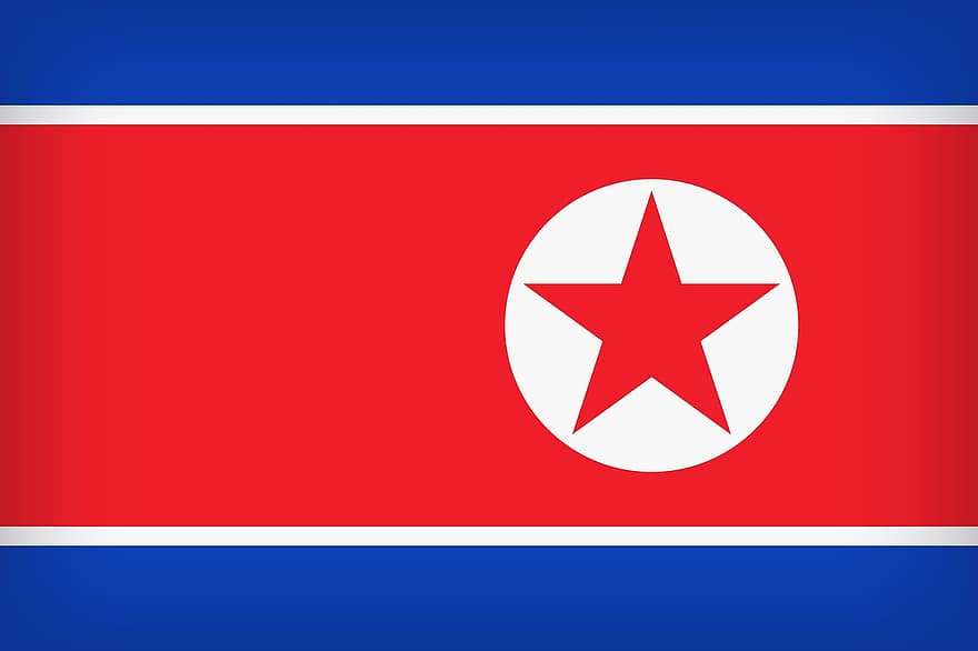 北朝鮮、旗、国、全国的、公式、バナー、全国の、画像、エンブレム、シンボル、符号