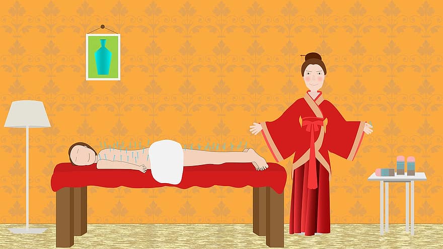 Terapie prin masaj din China, spa, acupunctura, masaj, Terapia cu portocale, Masaj cu portocale