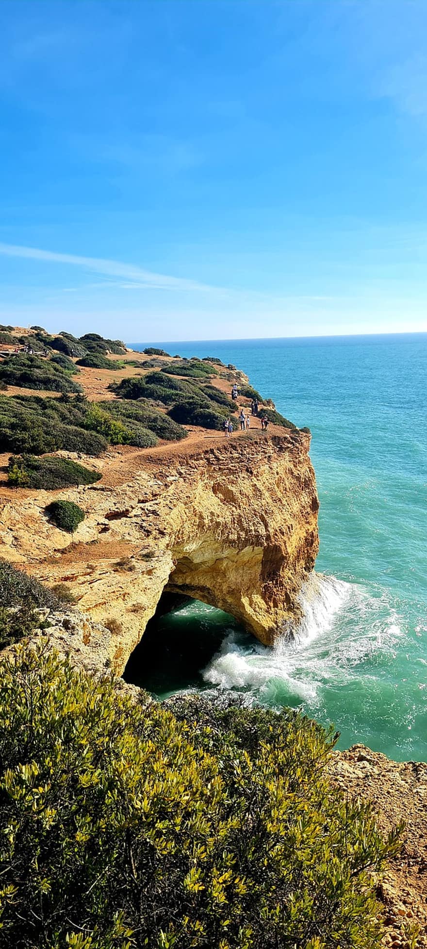 Wybrzeże, morze, Portugalia, skała, morze dom, dom, Algarve, ocean, wycieczka, podróżować, morze przybrzeżne