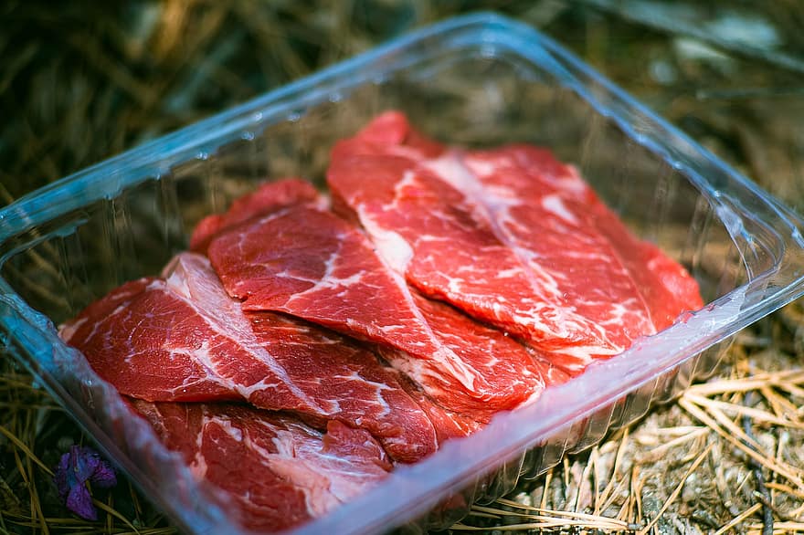 เนื้อ, เนื้อวัว, สเต็ก, กลางแจ้ง, ความสด, อาหาร, ใกล้ชิด, เนื้อหมู, การปรุงอาหาร, หัวป่าก์, ชิ้น