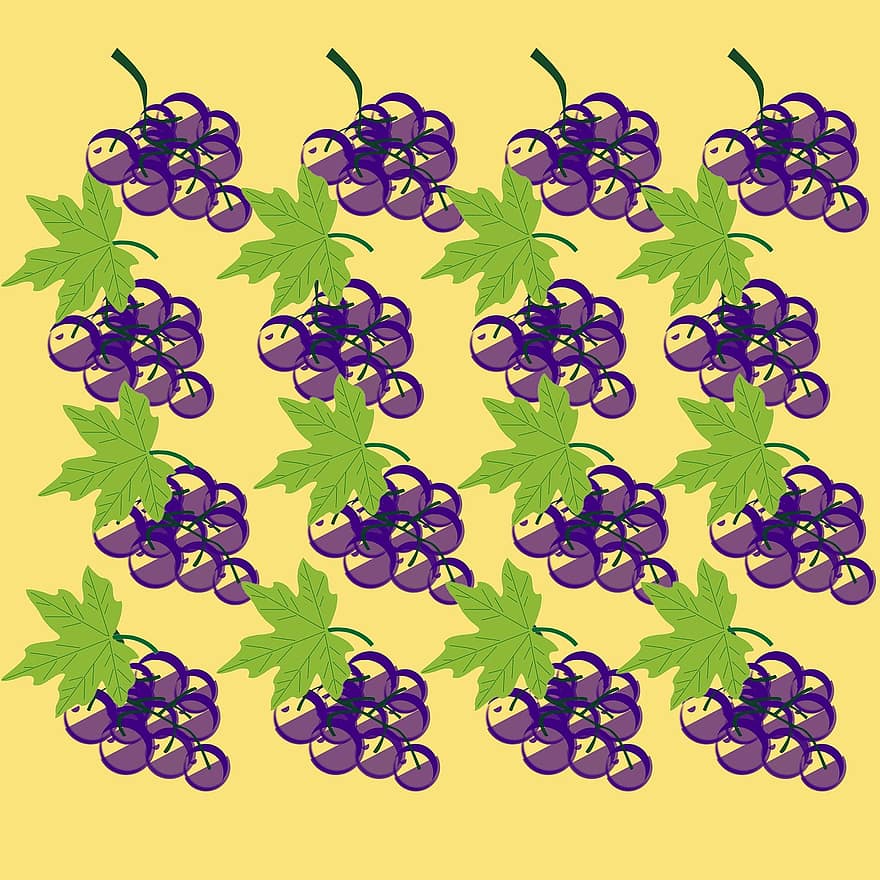 uvas, fondo, hoja, hojas