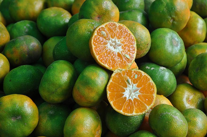 citrus, frugt, mad, skiveskåret, organisk, Produkt, sund og rask, vitaminer, mandarin, friskhed, tæt på