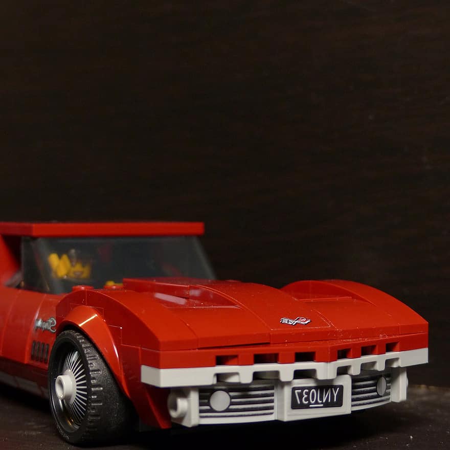 Chevrollet, Corvette, Lego, Car, Vehicle, Race