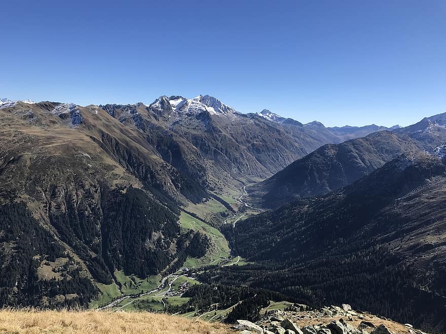 Panoramă de la Piz Ault, alpine, Alpi, mers pe jos, cer, topuri, excursii, drumeții, munţi, natură, nori