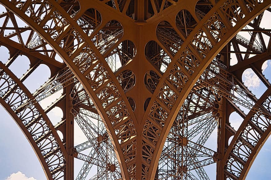 Ейфелева вежа, вежа, архітектура, небо, орієнтир, Париж