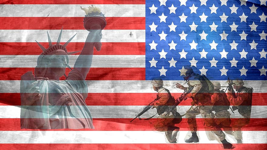 weteran, amerykański, niezależność, duma, flaga, wojskowy, zjednoczony, stany, nas, patriotyzm, USA