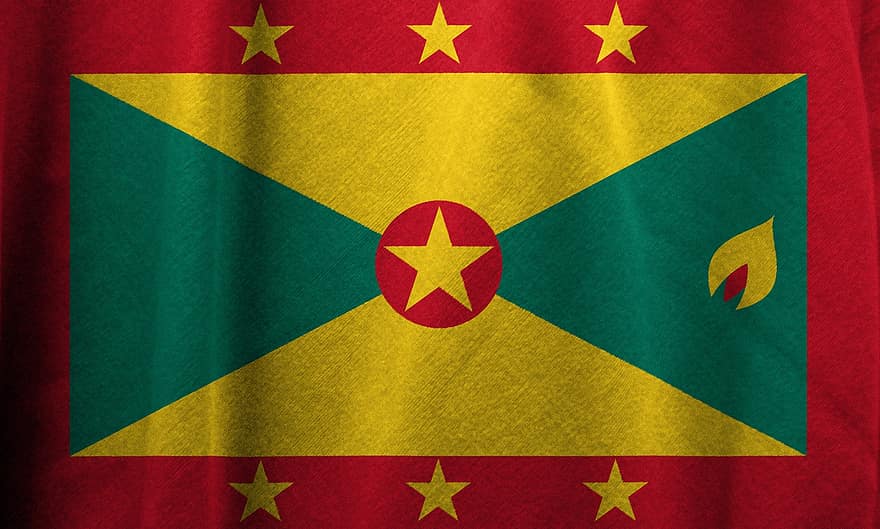 Grenada, zászló, ország, szimbólum, nemzet, nemzeti, transzparens, állampolgárság, embléma, hazafias