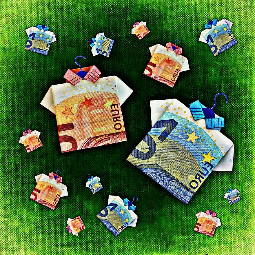 penger regn, den siste skjorten, banknotat, valuta, euro, kontanter og kontantekvivalenter, reservere, folding teknikk