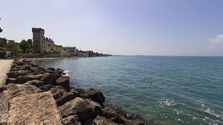 biển, bờ biển, du lịch, đại dương, thăm dò, ngoài trời, Desenzano, Garda, Nước Ý, Hồ Garda, lago di garda