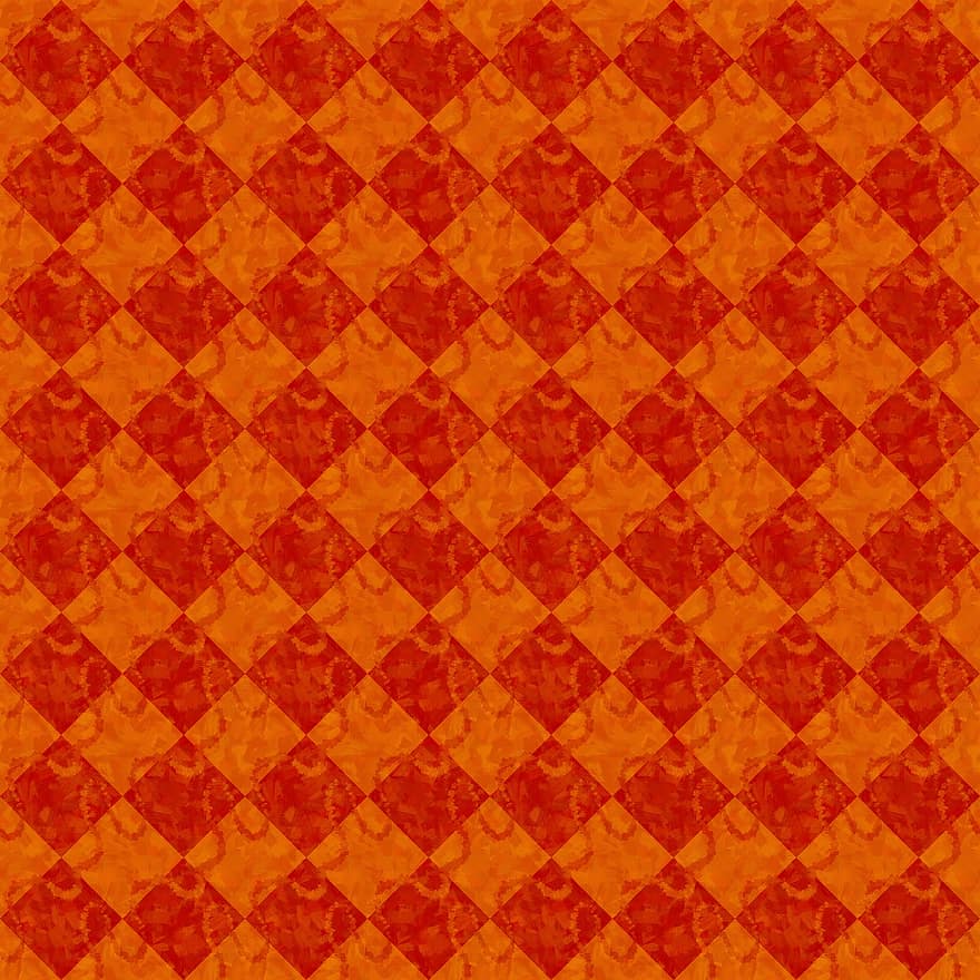orange, kvadrater, rutig, tapet, mönster, bakgrund, textur, sömlös, sömlöst mönster, design, scrapbooking