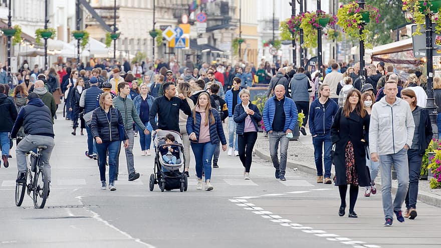 pessoas, turistas, a multidão, caminhar, a rua, urbano, Cidade, vida cotidiana, caminhando, multidão, vida urbana