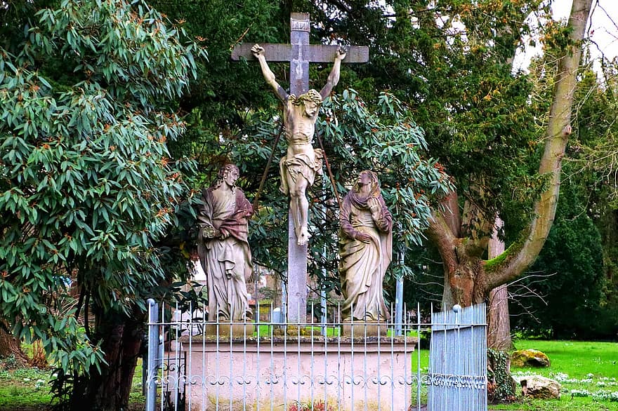 crucifixión, religión, cristianismo, Monumento, estatua religiosa