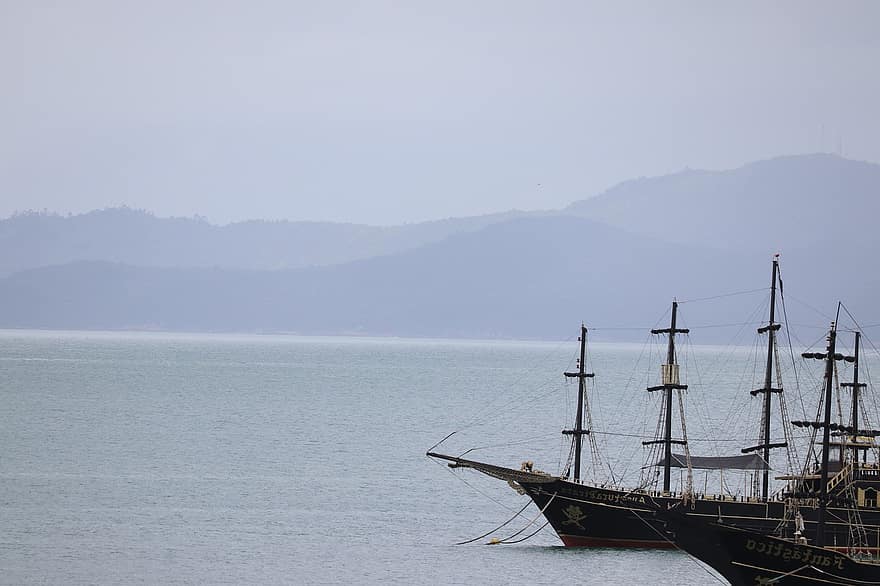 mar, navio, pirata, embarcação náutica, vela, barco a vela, veleiro, iate, agua, transporte, viagem