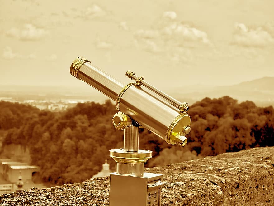teleskop, visa sökare, fästning, slott