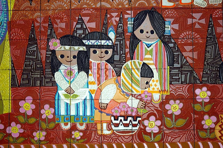 τείχος, τοιχογραφία, Παιδιά του Κόσμου, παιδιά, χρώμα, πολύχρωμα, Ιστορικό, τέχνη, καλλιτεχνικός, ζωγραφική, εικόνα
