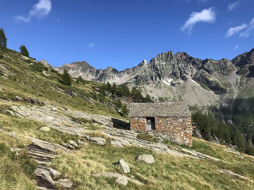 Trekking 2021, W stronę Pizzo Barona, trasa alpejska, Alpy, spacerować, niebo, najfatalniejszy, wycieczki, wędrówki, góry, Natura