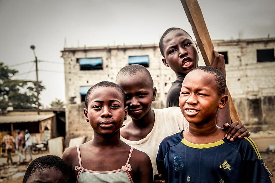 Friends, Children, Young, People, Group, Childhood, Happy, African, Smiles, Faces, Expressions