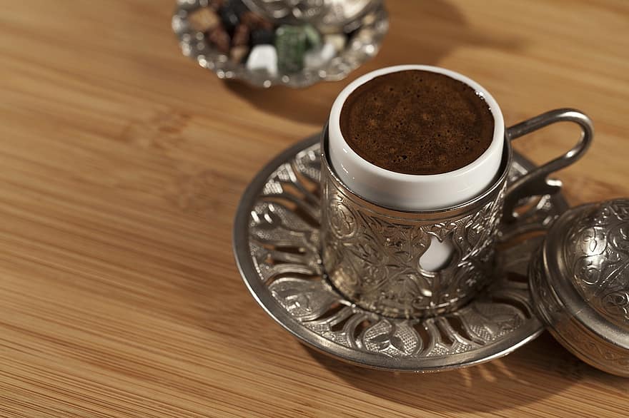 Turecká káva, káva, tradiční, Lahodné, plop, prezentace, Prezentace turecké kávy, čokoláda, kultura, Krásná