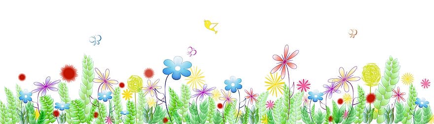 Banner, Spring, Flower, Spring Flower, Green, Spring Flowers, Nature, Floral, Bloom, Blossom, Garden