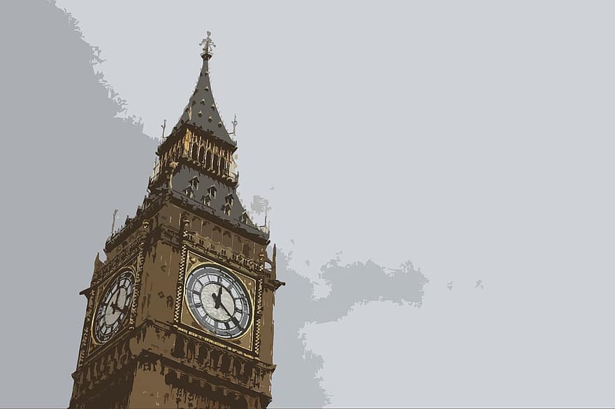 Clock, Tower, Building, London, England, Architecture, City, British, Britain, Travel, Thames
